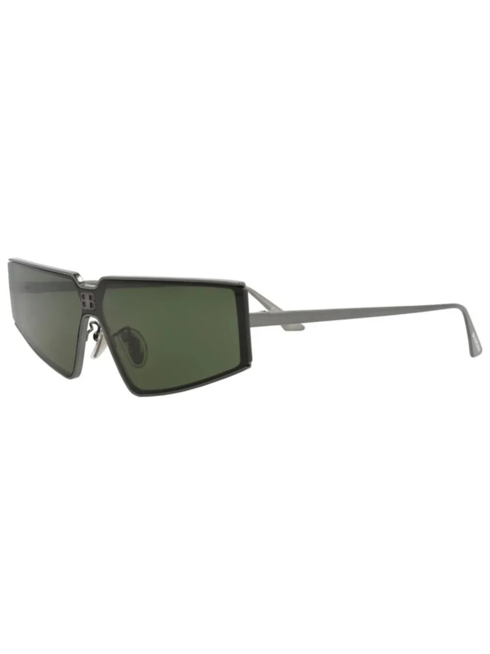 New Balenciaga Women's Sunglasses Square Rectangle Metal Frame Unisex Ruthenium